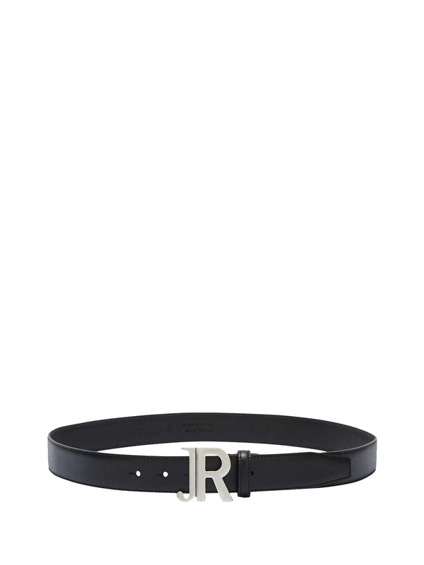 RICHMOND Cintura Richmond Con Fibbia Logata “JR” In Metallo - Nero/Argento