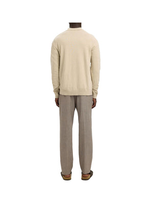 SELECTED STC Polo Slhberg ls Half Zip Selected - Beige