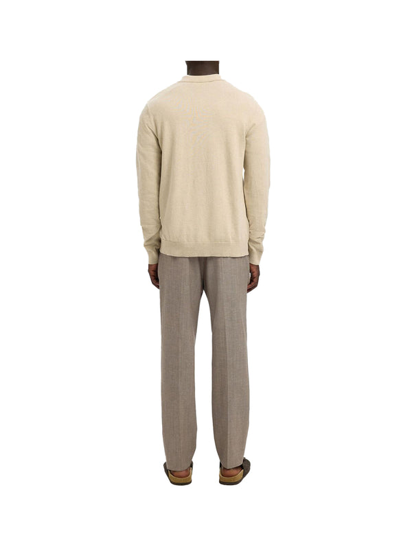 SELECTED STC Polo Slhberg ls Half Zip Selected - Beige