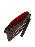 SPRAYGROUND HOLIDAY Pochette Sprayground Check 2 Emboss Crossover Clutch - Marrone