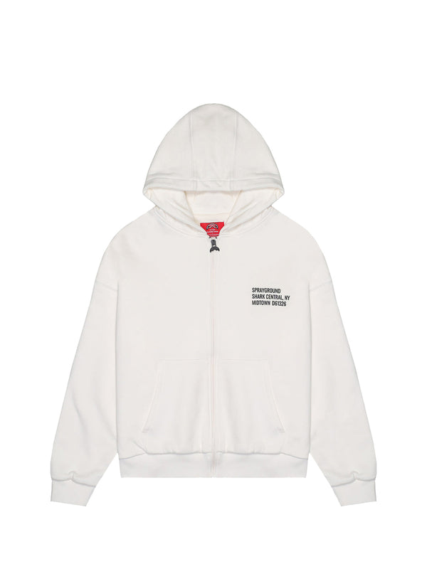 SPRAYGROUND Felpa Sprayground Shark Central Perfect Full Zip - Ivory