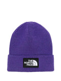 THE NORTH FACE Berretto The North Face con risvolto e logo box TNF Viola