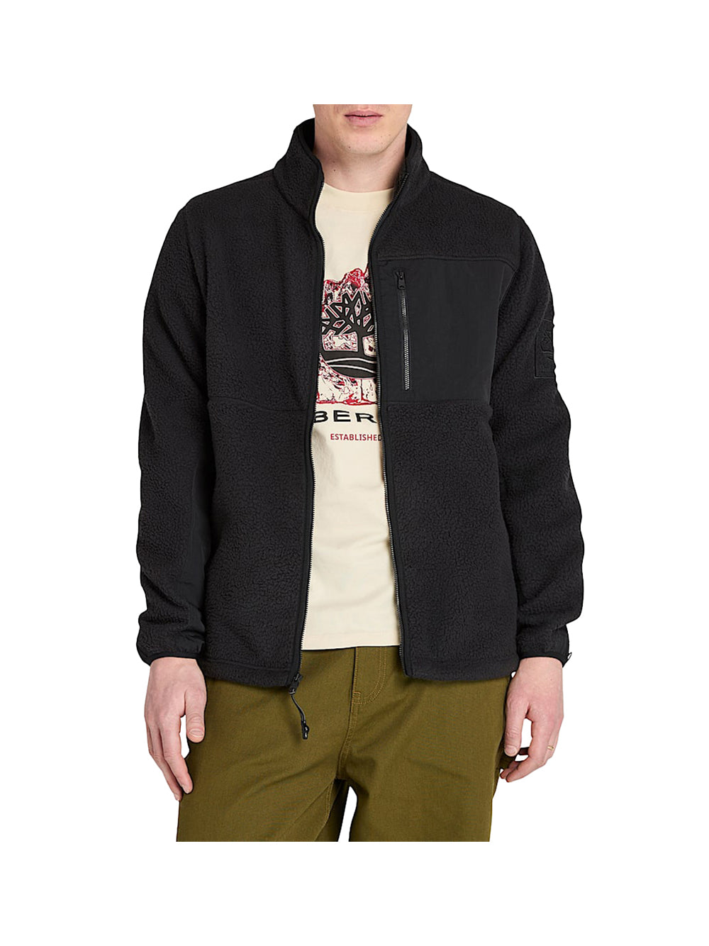 Timberland Giacca Timberland In Pile a Pelo Lungo - Nero