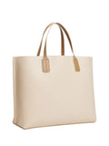 TOMMY HILFIGER 1USCITA Borsa Satchel Con Tracolla e Monogramma TH - Beige