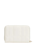 TOMMY HILFIGER 1USCITA Portafoglio Trapuntato Con Zip e Monogramma - Bianco