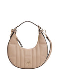 TOMMY HILFIGER 1USCITA Borsa Trapuntata a Mezzaluna Con Monogramma - Beige