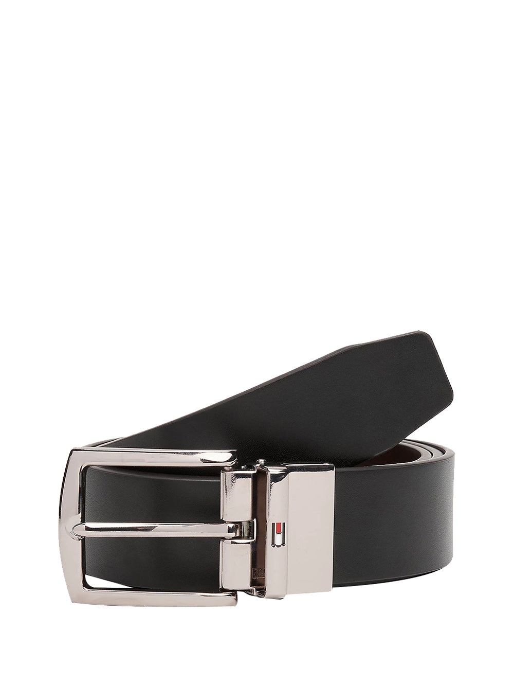 TOMMY HILFIGER 2USCITA Cintura Tommy Hilfiger Reversibile Denton In Pelle - Nero