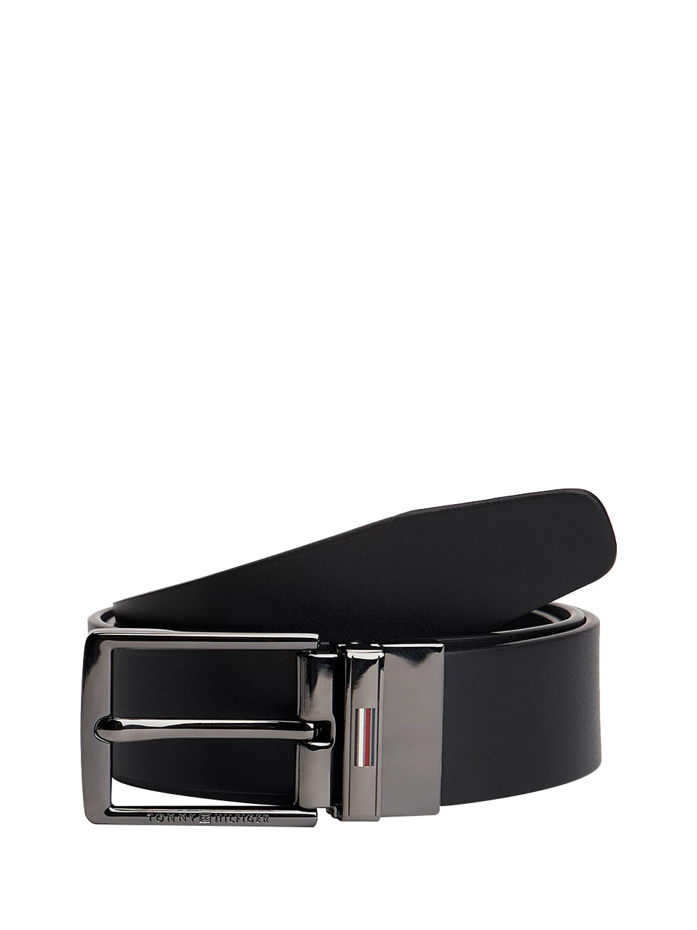 TOMMY HILFIGER 2USCITA Set Regalo Cintura Reversibile Tommy Hilfigier TH Business - Nero