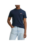 TOMMY JEANS 1USCITA T-shirt con distintivo Tommy tono su tono Navy