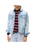 TOMMY JEANS 1USCITA Giubbotto Ryan Rglr Trckr Rwb - Denim Mid Light Blue