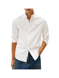 TOMMY JEANS 1USCITA Camicia Oxford Regular Fit Button Down - Bianco