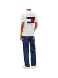 TOMMY JEANS 1USCITA T-Shirt Con Logo Bandierina Sul Retro - Bianco