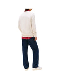 TOMMY JEANS 2USCITA Tommy Hilfiger Pullover mélange con bandiera a intarsio Bianco