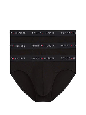 TOMMY UNDERWEAR 3 Pack Tommy Hilfiger Slip Signature Con Logo - Nero