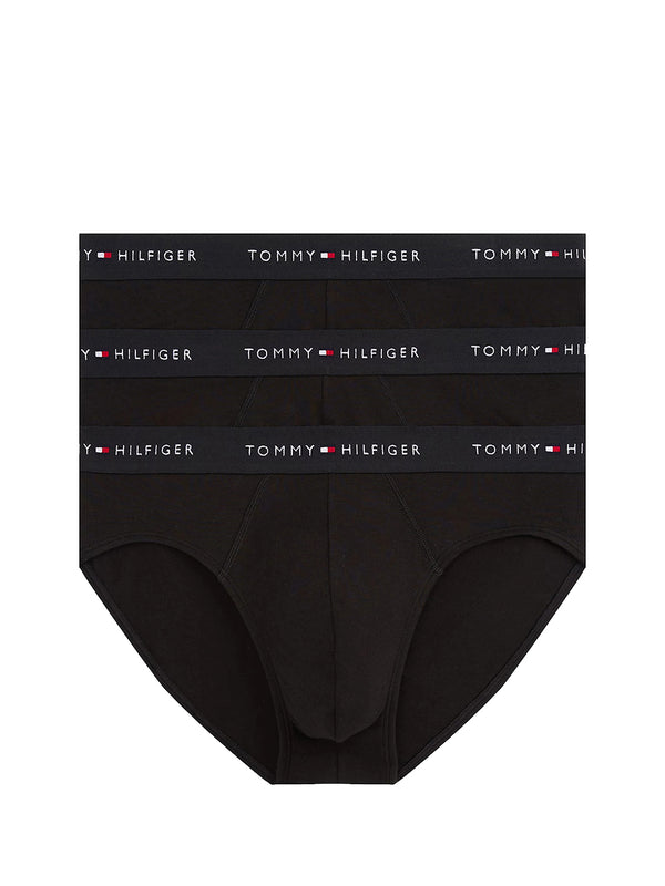 TOMMY UNDERWEAR 3 Pack Tommy Hilfiger Slip Signature Con Logo - Nero