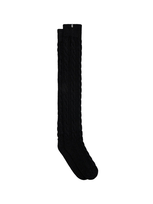 UGG Calzini Ugg Alla Coscia In Maglia A Trecce Zanika - Nero