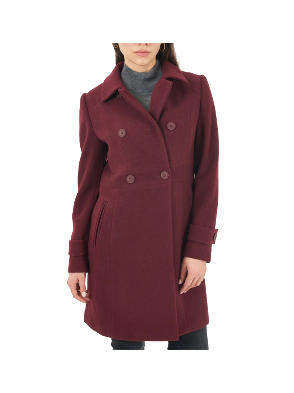 YES ZEE STC Cappotto Doppiopetto Yes Zee - Bordeaux