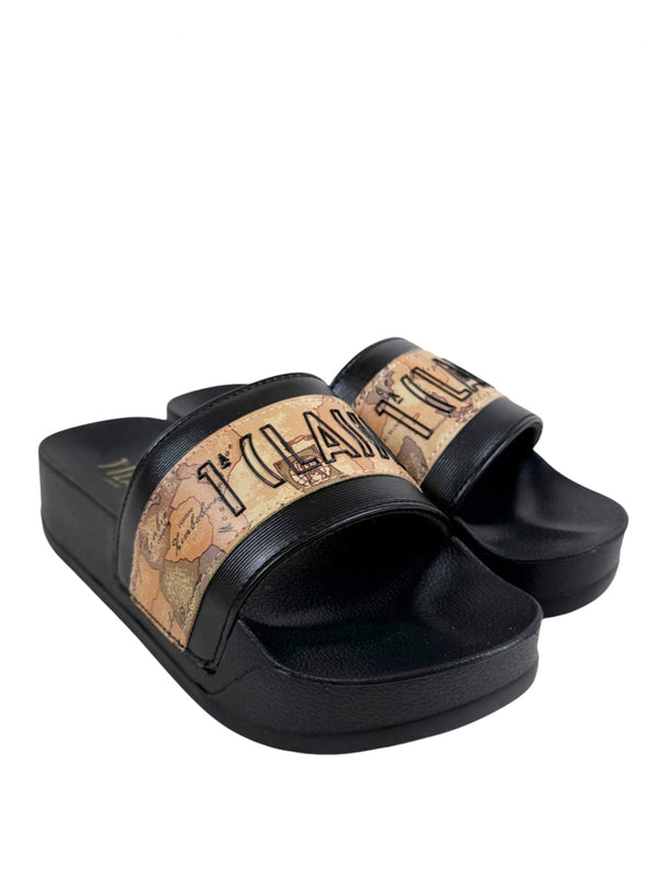 2 PRIMA CLASSE Ciabatte Alviero Martini - Geo Beige/Nero