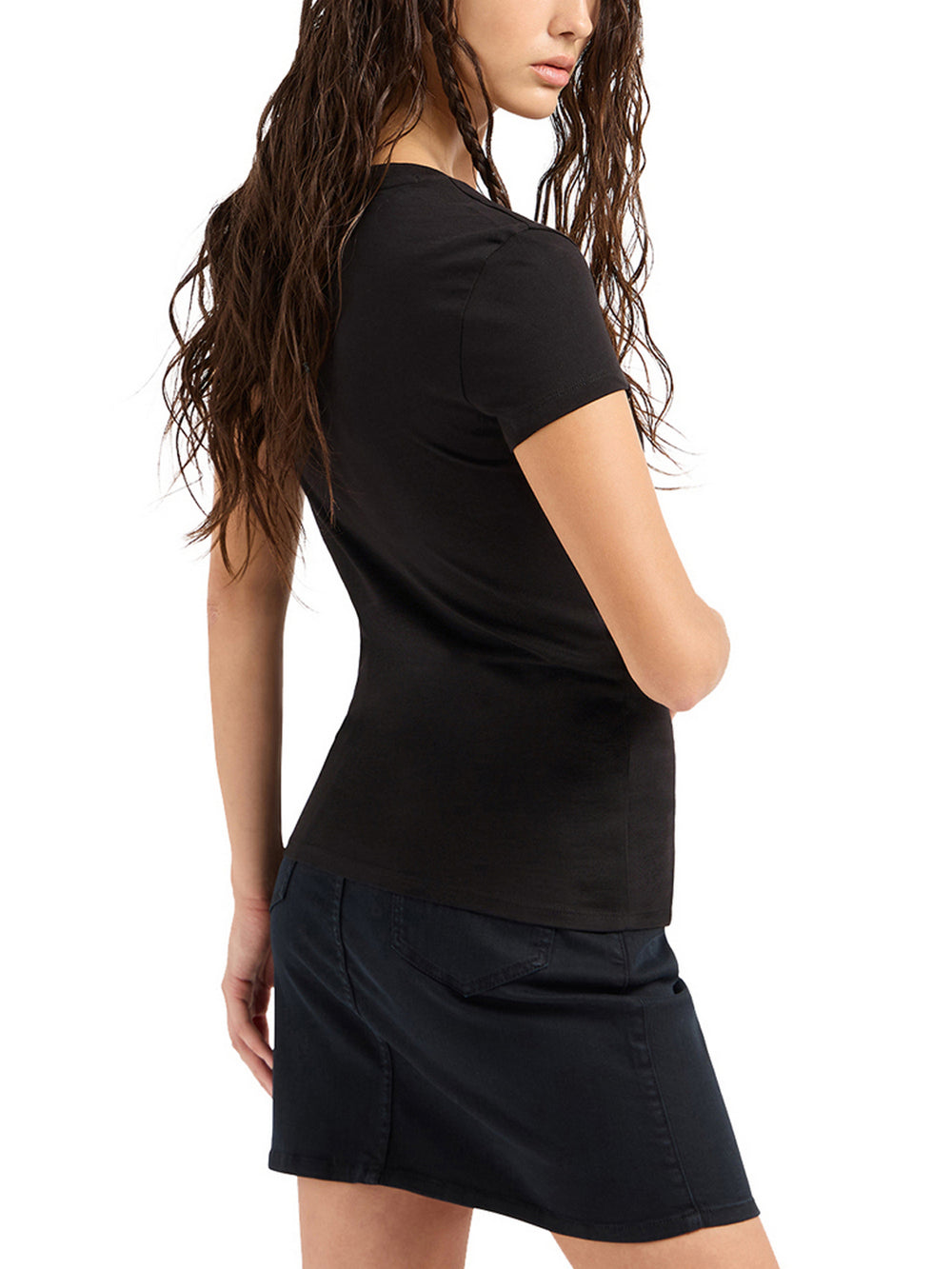 Armani Exchange T-Shirt Armani Exchange Con Logo Strass - Nero/Oro