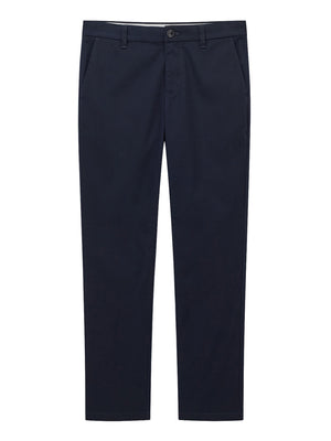 Armani Exchange Pantaloni Chino In Popeline Di Cotone - Blu