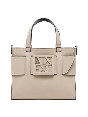 Armani Exchange Borsa A Mano Armani Exchange Con Doppi Manici - Beige