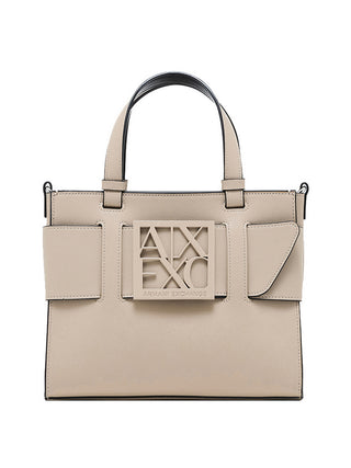 Armani Exchange Borsa A Mano Armani Exchange Con Doppi Manici - Beige