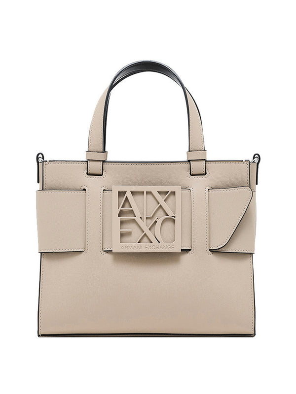 Armani Exchange Borsa A Mano Armani Exchange Con Doppi Manici - Beige