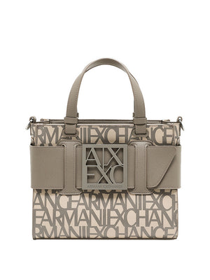 Armani Exchange Shopper Armani Exchange In Tessuto Naturale - Sabbia/Fango