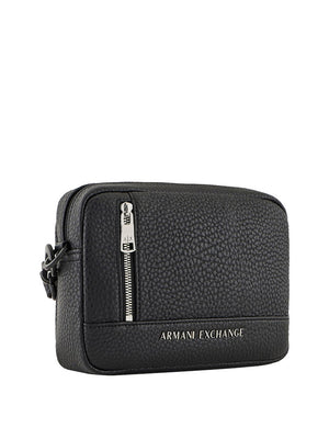Armani Exchange Borsa A Tracolla Armani Exchange Con Logo In Metallo - Nero
