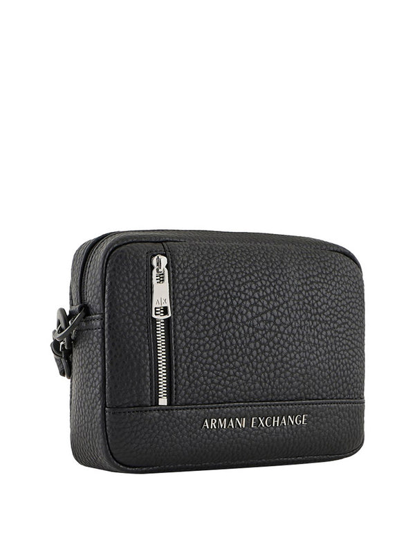 Armani Exchange Borsa A Tracolla Armani Exchange Con Logo In Metallo - Nero