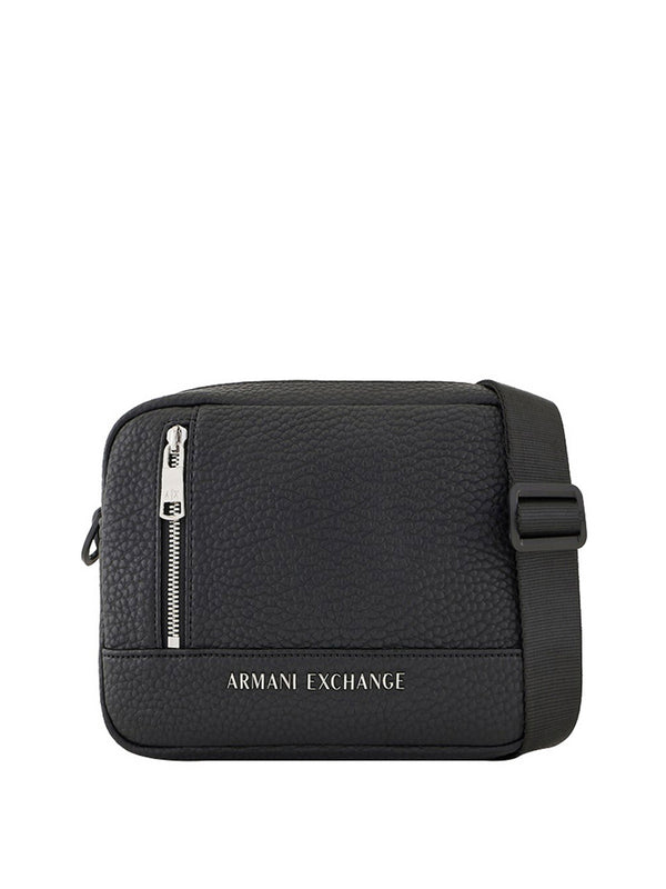 Armani Exchange Borsa A Tracolla Armani Exchange Con Logo In Metallo - Nero