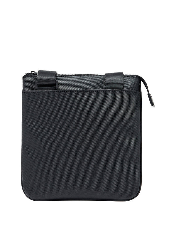 Armani Exchange Borsa A Tracolla Armani Exchange Con Monogramma E Righe - Nero