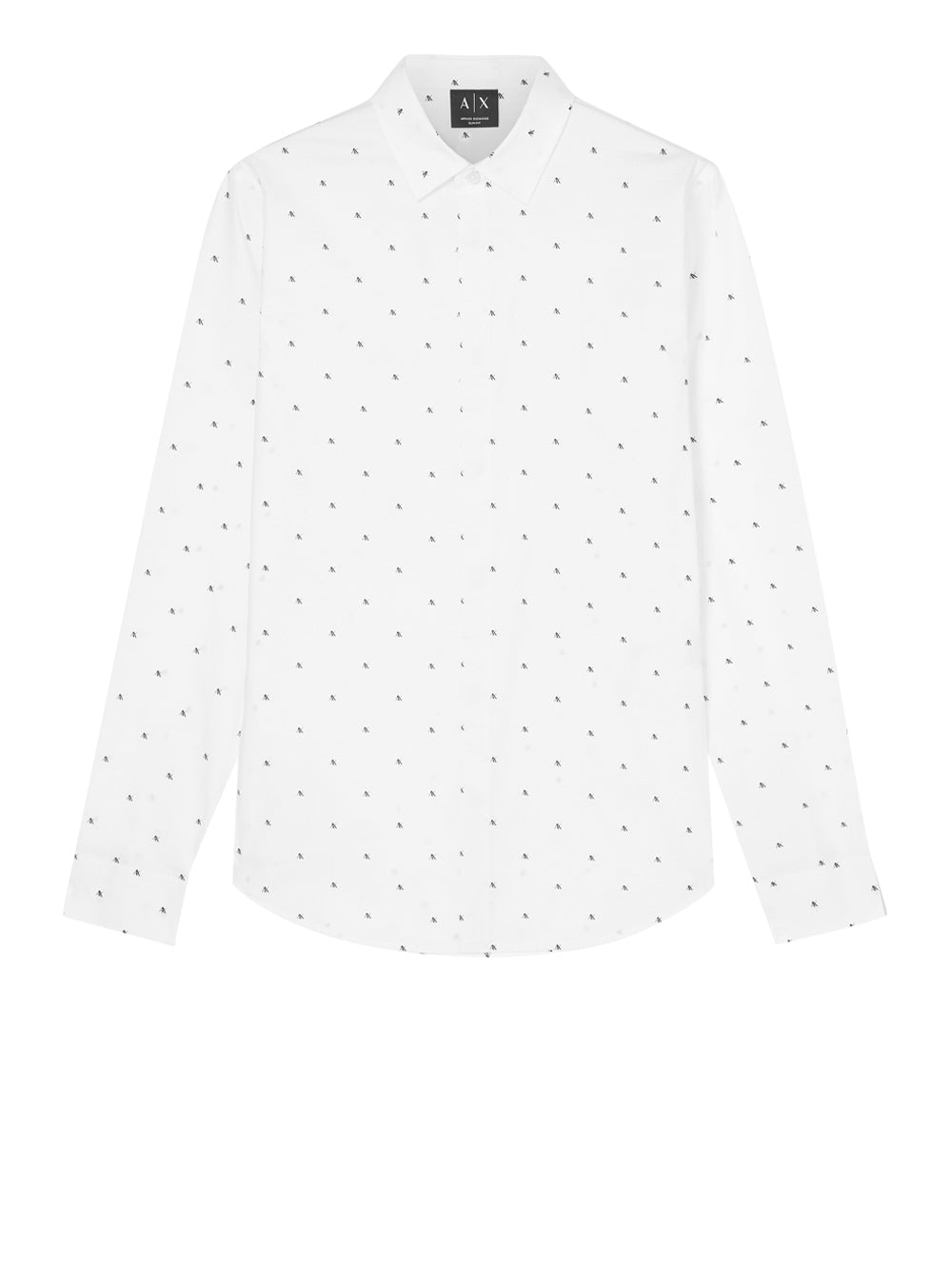ARMANI EXCHANGE Camicia Armani Exchange in Popeline Stretch Slim Fit Bianco