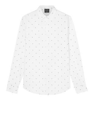 ARMANI EXCHANGE Camicia Armani Exchange in Popeline Stretch Slim Fit Bianco
