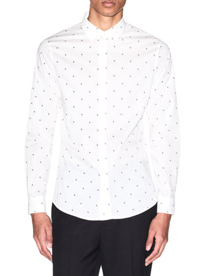 ARMANI EXCHANGE Camicia Armani Exchange in Popeline Stretch Slim Fit Bianco