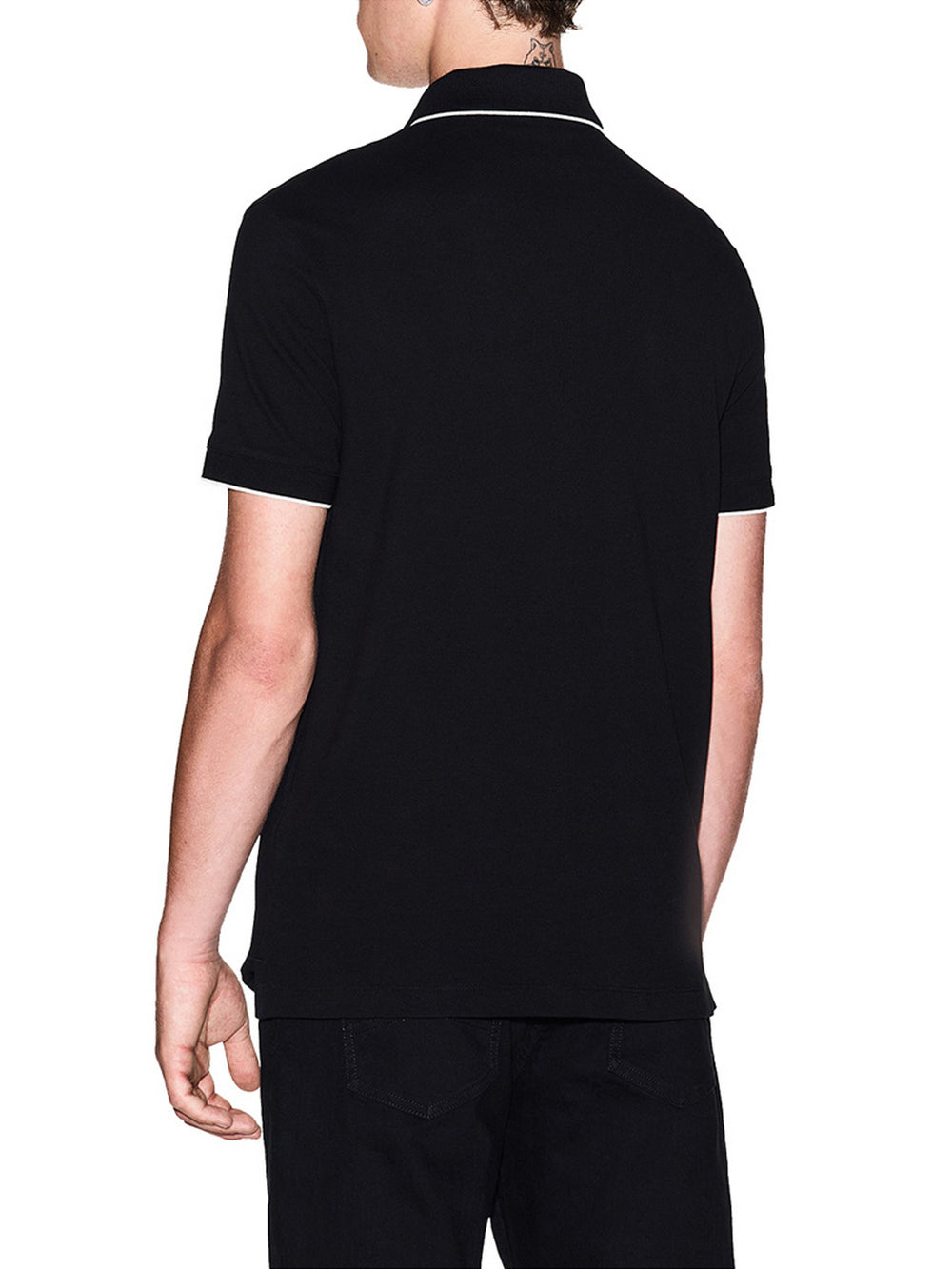 Armani Exchange Polo Armani Exchange Con Inserto Sui Bottoni - Nero