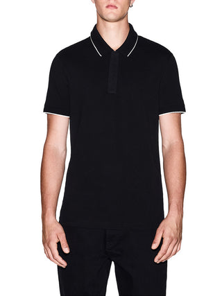 Armani Exchange Polo Armani Exchange Con Inserto Sui Bottoni - Nero
