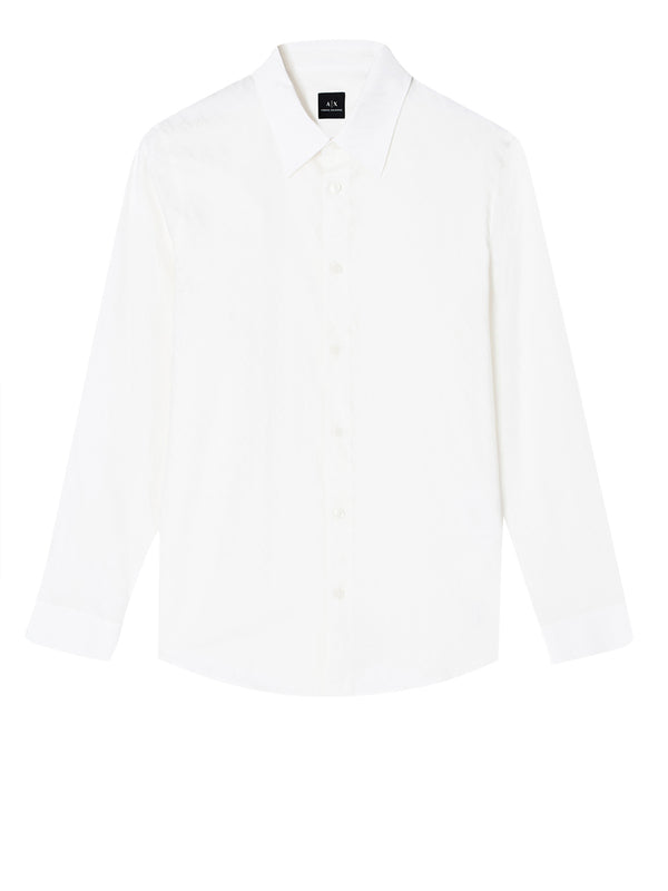 ARMANI EXCHANGE Camicia Armani Exchange regular fit in cotone jacquard Bianco