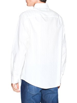 ARMANI EXCHANGE Camicia Armani Exchange regular fit in cotone jacquard Bianco
