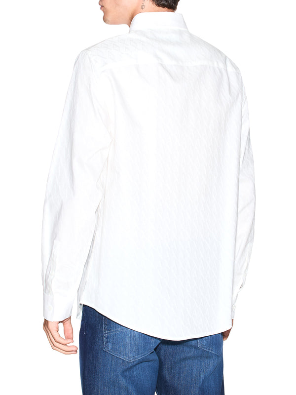 ARMANI EXCHANGE Camicia Armani Exchange regular fit in cotone jacquard Bianco