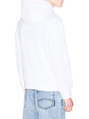 ARMANI EXCHANGE Felpa Armani Exchange con Cappuccio Jacquard Stretch Bianco