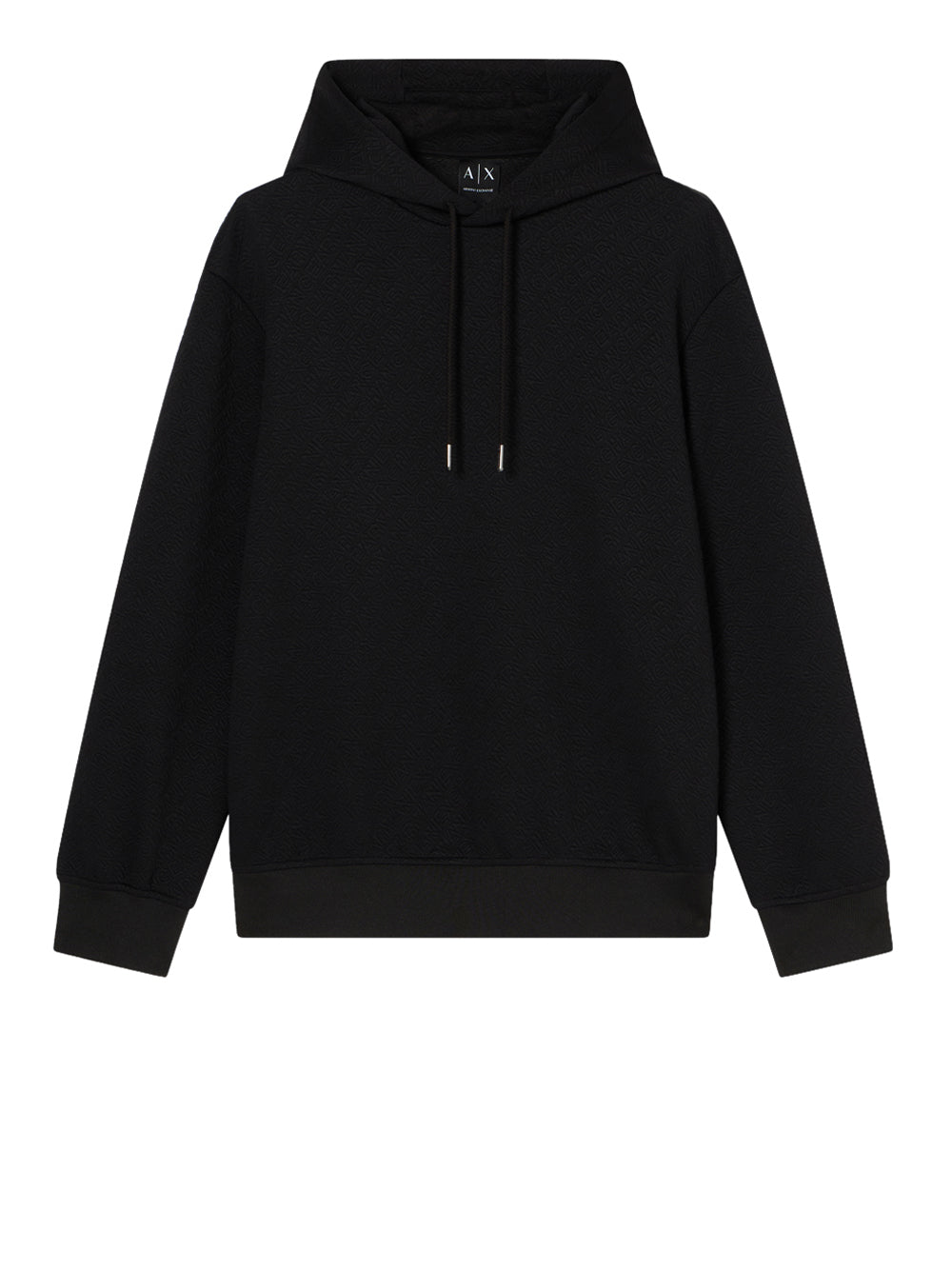 ARMANI EXCHANGE Felpa Armani Exchange con Cappuccio Jacquard Stretch Nero