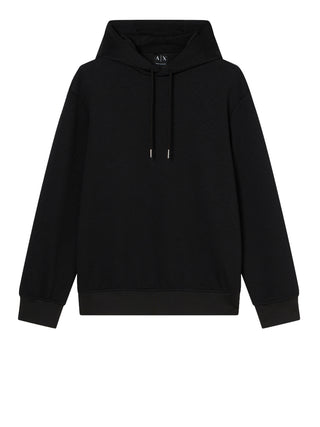 ARMANI EXCHANGE Felpa Armani Exchange con Cappuccio Jacquard Stretch Nero