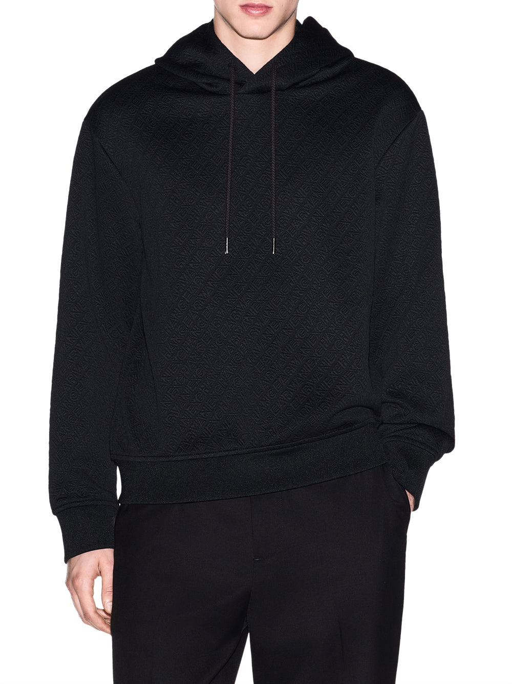 ARMANI EXCHANGE Felpa Armani Exchange con Cappuccio Jacquard Stretch Nero