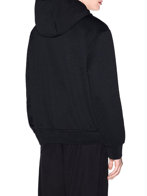 ARMANI EXCHANGE Felpa Armani Exchange con Cappuccio Jacquard Stretch Nero