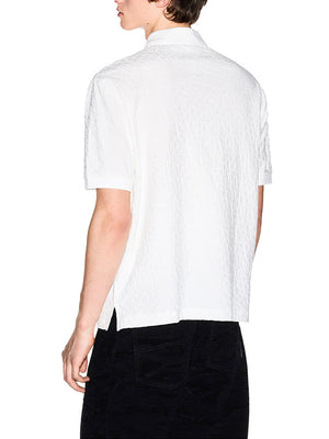 Armani Exchange Polo Armani Exchange In Jacquard - Bianco