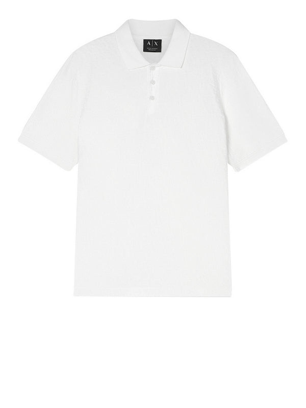 Armani Exchange Polo Armani Exchange In Jacquard - Bianco