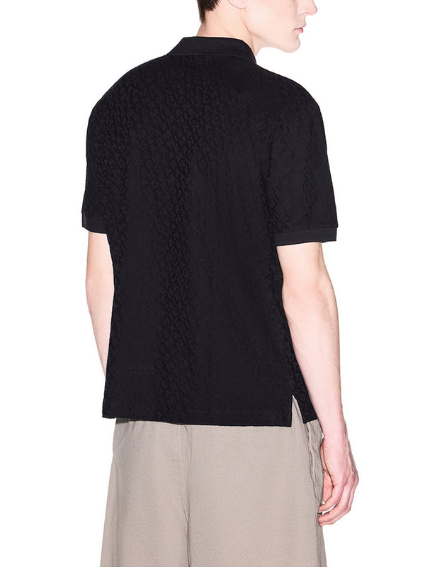 Armani Exchange Polo Armani Exchange In Jacquard - Nero