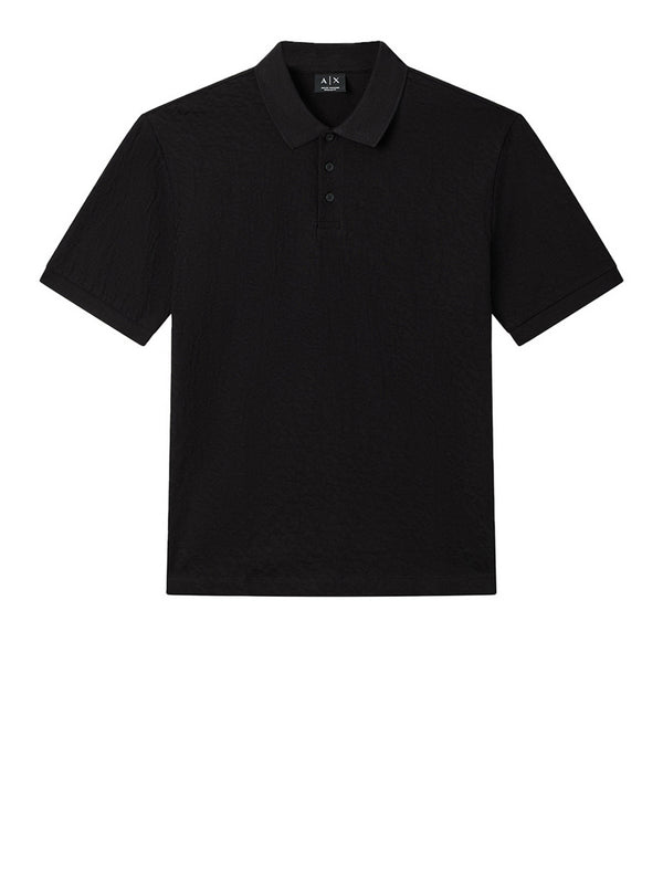 Armani Exchange Polo Armani Exchange In Jacquard - Nero