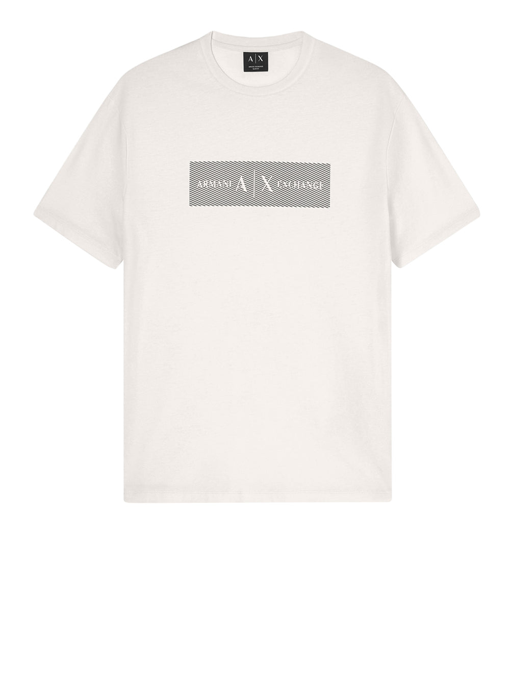 ARMANI EXCHANGE T-Shirt In Cotone Con Stampa Logo Armani Exchange - Crema